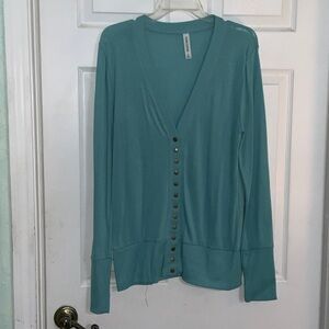 Zenana Outfitters Teal Cardigan